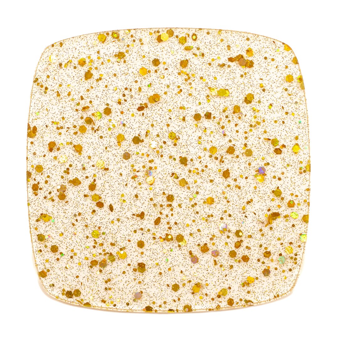 1/8" Holographic Gold Hexy Glitter Cast Acrylic Sheets - Acrylic Sheets